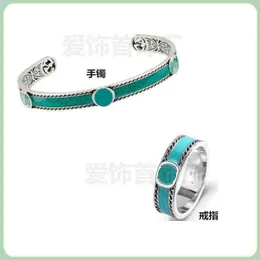 bijoux de créateur bracelet collier anneau accessoires interlocking émail vert colle dégoulinant bracelet couple anneau pour hommes femmes