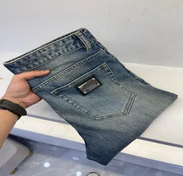 Spring and summer new fashion brand designer jeans highquality comfortable breathable material leather stitching design mens luxur9386774