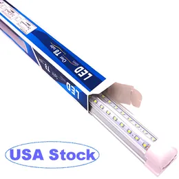 5ft LED-butiksljusarmaturer 5 fot T8 Tube Lights Fixtur 6500K (Super Bright White) för garagelager V Form Högeffekt Integrerade glödlampor (25-Pack) usalight