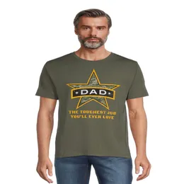 T-shirt grafica da uomo grande per uomo papà dell'esercito per la festa del papà, taglia S-3XL
