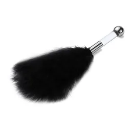 Sexy Feather Stick Metal Handle Anal Tail Plug Flirt Tickle Whip for Women Adult Erotic Foreplay Sex Toy Accessories for Couples4097057