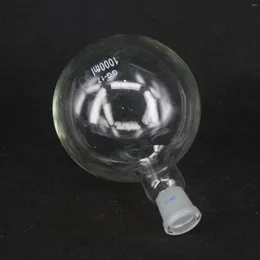 Boccetta a fondo piatto a bocca corta in vetro borosilicato 24/29 che bolle per laboratorio