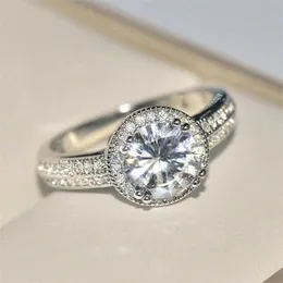 밴드 고리 Huitan Explesment Elegant 4 Claw Cubic Zirconia Rings for Women Engagement Wedding Eternity Accessories 패션 고급 보석 AA230530