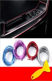 5MSET Car Styling Stickers Decals Interior Decorative 3D Thread Stickers Decoration Strip on CarStyling2882359