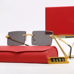 Designer Women Sunglasses Fashion Adumbral Rimless Ornamental Men Metal Square Sun glass Goggle Snake Design 4 Option