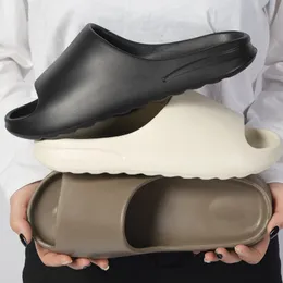 Feslishoet Men Slippers Thick Bottom Fashion Style Platform Bathroom Slides NonSlip Trend Designer Shoes Female Flip Flops