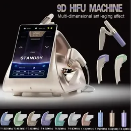 Clinic use 9D Hifu ultrasound Machine Ultra hifu Wrinkle Removal Smas Face Lifting Painless Ultrasound Focus Anti-aging Body Shaping Slimming with 10 Cartridges