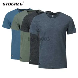 T-shirts pour hommes Séchage rapide T-shirt de course pour hommes Haut de sport à manches courtes Ice Silk Gym Fitness Workout Top Chemises Summer Sport T-shirt Sportswear J230531