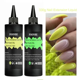 Gel 330g Quick Building Liquid Extension Nail Gel Clear Pink Nude Acrylic Gel Polish Glue Nail Tips Builder UV Gel Nail Art Soak Off