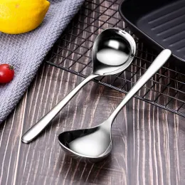 Cucchiaio in acciaio inossidabile 304, cucchiaio da minestra, cucchiaio da riso, manico corto lungo, set da tavola, utensili da cucina