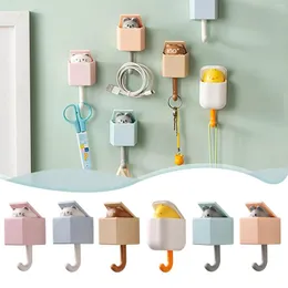 Hooks Cute Squirrel Wall Hook Cartoon Hanger For Key Umbrella Towel Cap Coat Bathroom Organizer Bedroom Mounted Storage