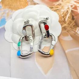 Lyxdesigner Kvinnor örhängen 18k Guldpläterade studs minimalistiska geometriska bågeörhängen