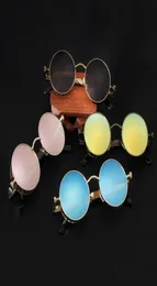 Vintage Women Steampunk Sunglasses Brand Design gold and black sun glasses vintage round circle men UV gafas de sol4645541