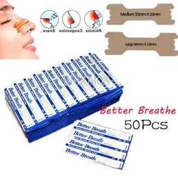 Care 50 Pcs Breathe Nasal Strips Right Way Stop Snoring Anti Snoring Strips Easier Better Breathe Health Care