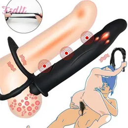 Strap On Penis Delayed Ejaculation Anal Beads Anus Plug Adult Massager Double Penetration Dildo Vaginal Sex Toys For Man Couple 70% Off Factory sales