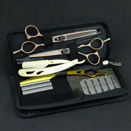 Tools 5.5/6.0 professional Japan steel hairdressing scissors barber scissors kit hairdresser razor hot salon hairstylist scissors set