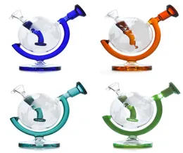 Glass Bong Dab Rig Water Pipes 57inches Hockahs Globe Recycler Bubbler with Bowl Oil Rig Smoke Accessory9371020