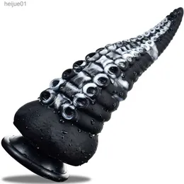 Brinquedos adultos monstros vibrador lésbica enorme brinquedos anal de sucção de sucção sexo adulto Produto Octopus Tentacle Artificial Penis Dildo Sex Toy for Women L230518