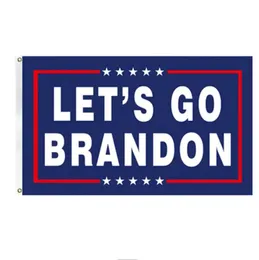 BANNER FLANÇAS 3X5 ft Lets Go Brandon 90x150cm Trump 2024 Bandeira da campanha Droga Droga Home Garden Festive Party Supplies Dh63x