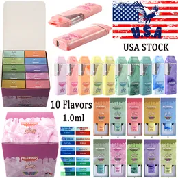 USA STOCK E Cigarettes Packwoods X Runty Disposable Vape Pens 380mah Rechargeable Disposable 1.0ml Empty Device 10 Flavors High Quality Oil Pen