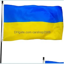 Banner Flags Ukraine Flag 3Ftx5Ft Ukrainian National 150X90Cm With Brass Grommets Drop Delivery Home Garden Festive Party Supplies Dh8Mi
