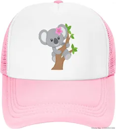 Ball Caps Koala Climb Trees Baseball Hat For Kids Children Girls Boys Mesh Cap Lightweight Adjustable Snapback Outdoor Sports