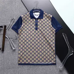2023SS Yeni Sıcak Erkek Marka Giysileri Lüks Tasarımcı Polo Gömlek Erkekler Günlük Polo Moda Snake Arı Baskı Nakış Tişört
