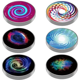 Novelty Dazzling Glowing Galaxy Starry Sky Decompression Gyro Stainless Steel Toys Luminous Desktop Rotary Decompression Toy Gift