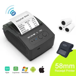 Printers New High Quality 58mm Mini Wireless Bluetooth Receipt Printer for Mobile Phone Android POS Pocket Bill Maker Impresora