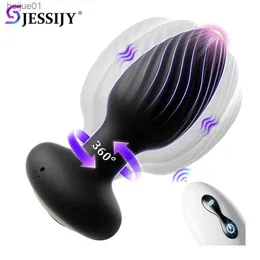 Adult Toys 360 Remote Control Rotating Plugue Anal Vibrador Dildo Silicone Prostate Massager Anal Butt Plug Dilator Sex Toys For Women Men L230518