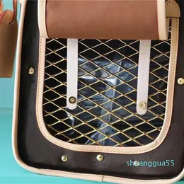 Designer Mirror Top Luxury Duffel Bag Pet Fashion Dog Tote Women's Bag Crossbody Portable Case Bag Läder axel Designer Purse