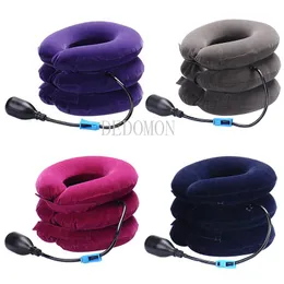 Massager Neck Stretcher Inflatable Air Cervical Traction 1 Tube Neck Massage Support Cushion Devices Orthopedic Pillow Collar Pain Relief