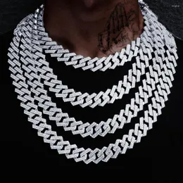 Pendant Necklaces 20MM Wide Miami Cuban Chain Necklace Bracelet For Women Men's Jewelry Choker Link Hip Hop Men NecklaceJewelry