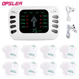 Massager 16/36 Pads 2 4 Way Cable 8 Mode Pulse Massager Tens EMS Muscle Stimulator Digital Therapy Machine Pain Relief Massage