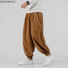 Calças 2021 outono/inverno novo estilo hip hop casual masculino tamanho grande perna larga veludo harlan calças de pista de alta qualidade tamanho m5xl