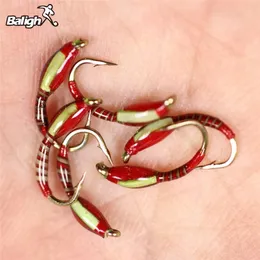 Yemler 6pcs 1 cm balıkçılık cazibesi profesyonel yem yapıştırılmış dış katman parlak mavi tavus kuşu arka beden kauçuk pesca 230530