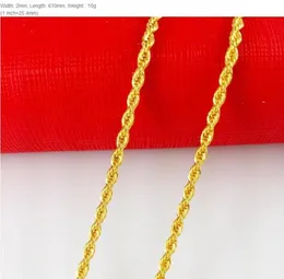 Fast New Fine Wedding Jewelry 18k Gold Filled Necklace Men039s Heavy Italian 2mm Cuban Curb Link Chain Necklace9743123
