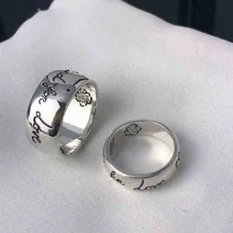 2023 novo designer de joias pulseira colar anel/amor familiar anel sem medo padrão em forma de coração masculino casal feminino