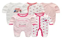 Footies 5 Pcslot Baby Clothes Cute Foot Cover Sleepwear Boy Girl Full Sleeve Born Soft Rompers7881818