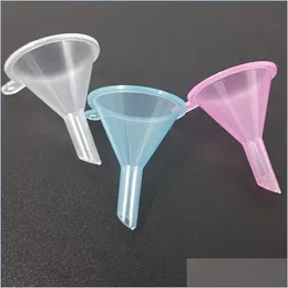 Other Household Sundries Mini Plastic Small Funnels Per Essential Oil Empty Bottle Liquid Filling Kitchen Bar Dining Tool Drop Deliv Dhe45