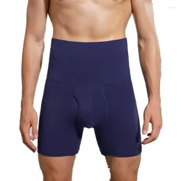 Cuecas masculinas shorts de compressão para controle de barriga cintura alta emagrecimento calças modeladoras roupas íntimas masculinas cinta boxer corpo plus size