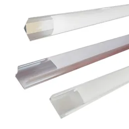LED -Aluminiumkanal -Systemmilch -Abdeckung, 6,6 Fuß/ 2 m FO 3,3 Fuß/ 1 m V U -Formendkappen und Montageclips, sehr einfache Installation, Aluminiumprofil für LED -Strip -Light -Nutzern