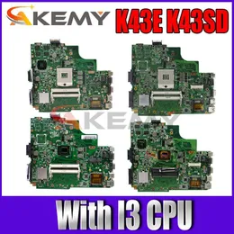 Материнская плата K43E с процессором i3 для ASUS A43E P43E K43E K43SD Материнская плата ноутбука K43E Материнская плата REV 5.0 Протестировано 100% ОК