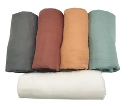 Bamboo Muslin Swaddle Blanket Newborn Pography Accessories Soft Swaddle Wrap Baby Bedding Bath Towel Solid Color from LASHGHG Y2829454866