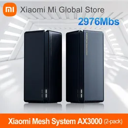 Modems Xiaomi Mesh System AX3000 (2Pack) Wireless Router 256MB 5G Wifi Amplifier WIFI IPv6 WPA3 for Xiaomi Compatible with Mi APP