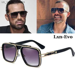2022 Fashion Classic Metal LXN EVO Gradient Pilot Солнцезащитные очки мужчины женщины винтажный дизайн бренда солнечные очки Lunettes de Soleil 95882 L230523