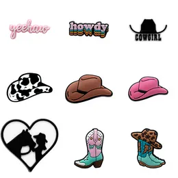 Factory Direct Wholesale Cow Boy Shoe Charms Decoration Accessories Fit for Bracelet Wristband Boys Girls Kids Adults