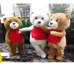 2019 Nowy kostium Tedy Fur Fur Teddy Bear Mascot Costume7775673