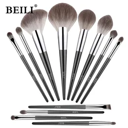 Brushes Beili 12 Pcs High Quality Professional Makeup Brushes Set Synthetic Eyeshadow Eyebrow Eyeliner Foundation Blush Powder