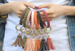 Silicone Keychain Bangle Tassel Bracelets Keyring Party O Shaped Wristlet Bracelet Circle Charm Holder Wristbands Chain Jewelry 508682680